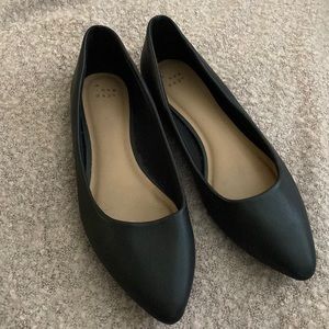 New Leather Black Flats!